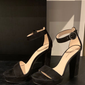 Pelle Moda black platform heel